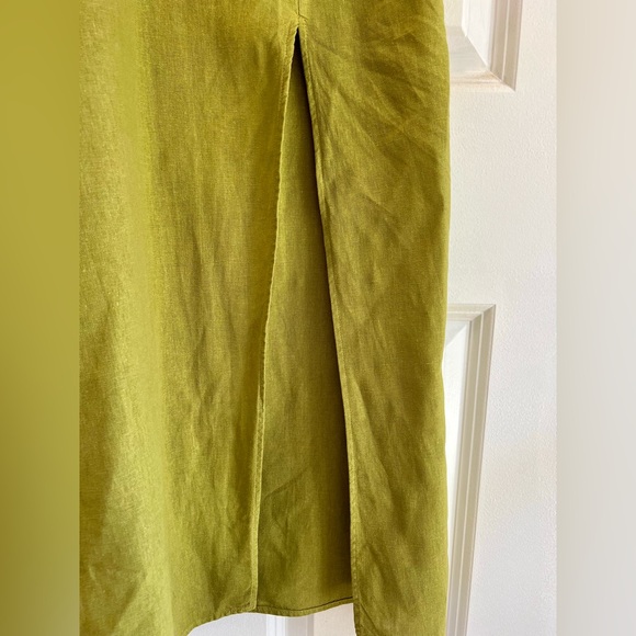 Zara Linen Blend Cut Out Midi Dress - Picture 5 of 6